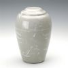 Grecian Silver Gray Cultured Marble Cremation Urn