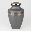 Grecian Rustic Pewter Brass Metal Cremation Urn