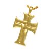 14K Gold Cremation Jewelry - Men's Cross Necklace