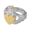 Sterling Silver Cremation Jewelry - Claddagh Ring - Size 11