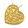 Gold Vermeil Cremation Jewelry - Ornate Heart Necklace