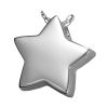 14K White Gold Cremation Jewelry - Slide Star Necklace