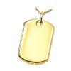 Gold Vermeil Cremation Jewelry - Dog Tag Necklace