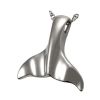 Sterling Silver Cremation Jewelry - Whale Tail Necklace