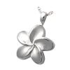Platinum Cremation Jewelry - Plumeria Flower Necklace