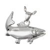 Sterling Silver Cremation Jewelry - Salmon Necklace