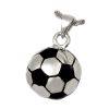 Sterling Silver Cremation Jewelry - Soccer Ball Necklace