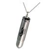 Stainless Steel Cremation Jewelry - Bullet with Scorpion Shell Casing Necklace