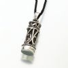 Cylinder Antique Silver Cremation Jewelry Necklace