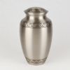 Pewter Leaves Brass Metal Cremation Urn