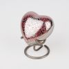 Rose Pink Brass Metal Heart Token Cremation Urn