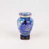 Floral Blue Elite Cloisonné Token Cremation Urn