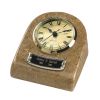 Two-Tone Teak Clock Natural Stone Token Cremation Urn