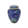 Floral Blue Elite Cloisonné Keepsake Cremation Urn