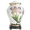 White Iris Cloisonné Token Cremation Urn