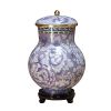 Purple Floral Cloisonné Cremation Urn