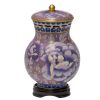 Purple Floral Cloisonné Keepsake Cremation Urn