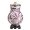 Purple Floral Cloisonné Token Cremation Urn