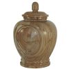 Adeptis Teakwood Natural Stone Cremation Urn