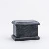 Evermore Rectangle Black Token Natural Marble Cremation Urn