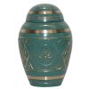 Green Design Brass Metal Token Cremation Urn