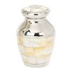 Mother of Pearl Brass Metal Token Cremation Urn