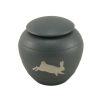 Bunny Rabbit Silhouette Cat Brass Metal Pet Cremation Urn