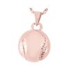 14K Rose Gold Cremation Jewelry - Baseball Necklace