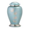 Avondale Teal Butterfly Brass Metal Cremation Urn