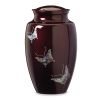 Purple Butterfly Aluminum Cremation Urn